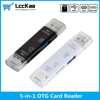 LccKaa Tegund C&Ör USB-5 Í 1 PRICE Lesandi Flash-Drifi Hár-hraði USB3.0 Universal PRICE TF Kort fyrir sími Tölvu