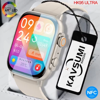 2023 Nýja 2.0 tommu AMOLED Smartwatch Konur Bluetooth Hringja í NFC Úr 100 Íþróttir Stillingar IP68 Vatnsheldur Klár Horfa Menn Fyrir Epli